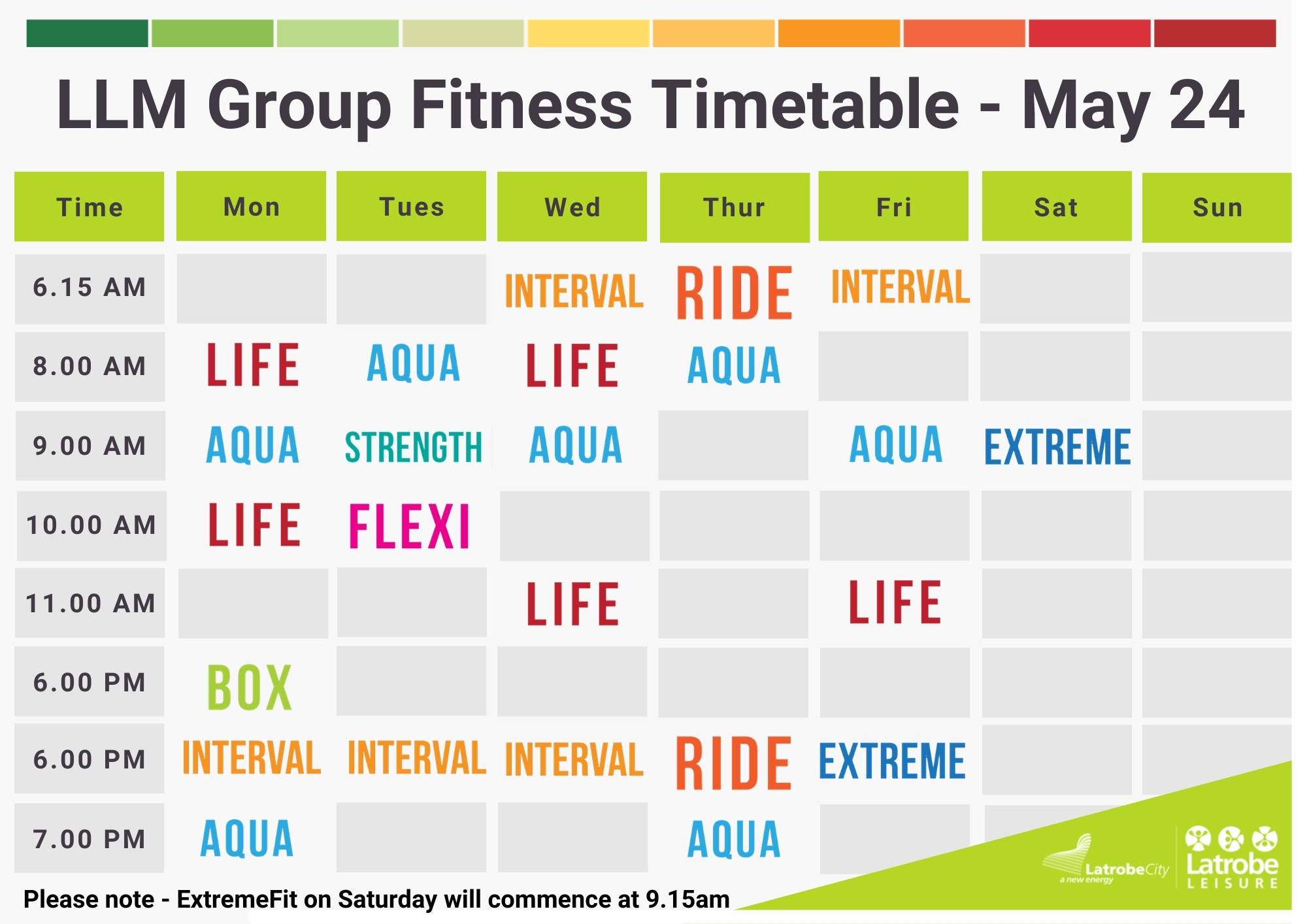 Group Fitness Timetable Morwell Latrobe City Council
